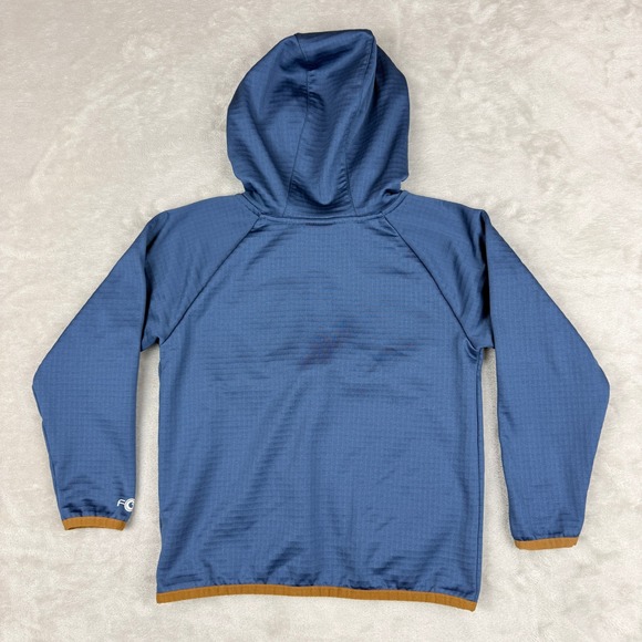 Carhartt Force Hoodie Kids 5 Steel Blue 1/4 Zip Grid Fleece Outdoors School Play - Picture 3 of 8